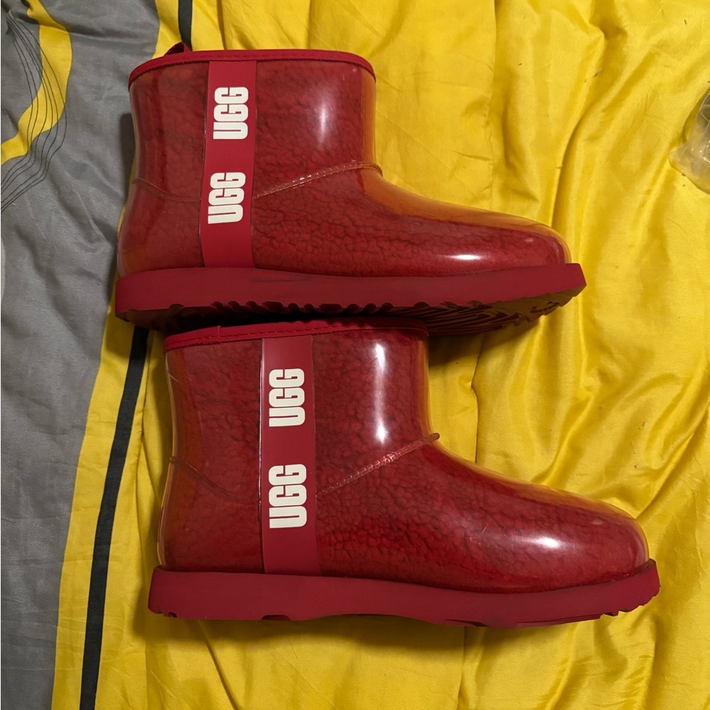 UGG Glossy Red Short Boots